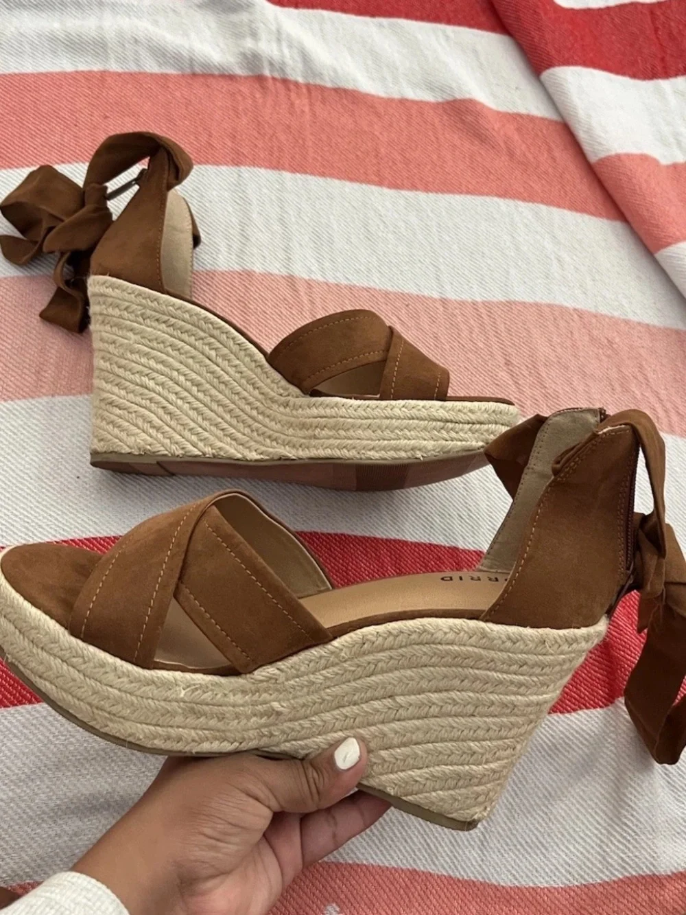 Torrid Lace-Up Espadrille Wedge - Brown (WW)